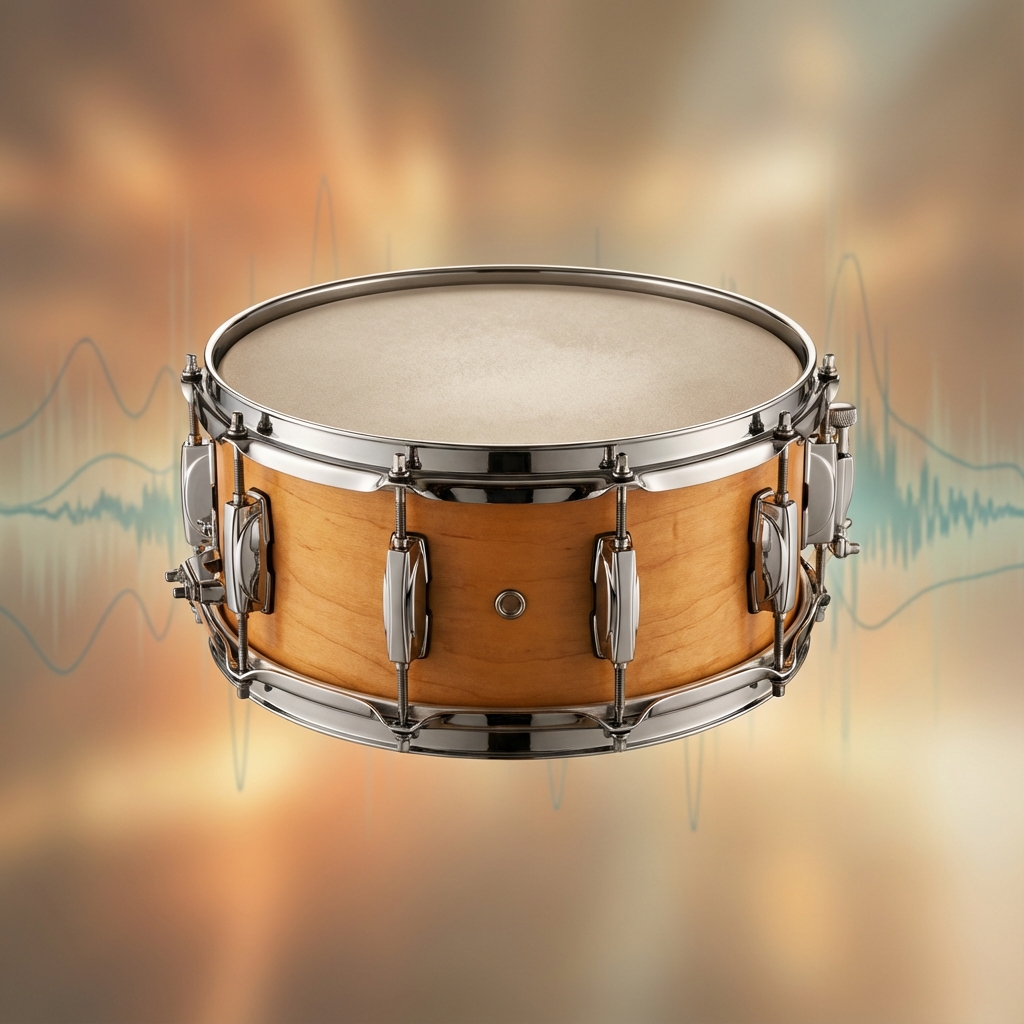 Snare Drum on warm minimal gradient background